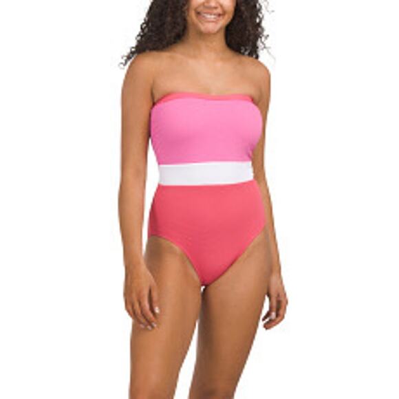 NWT Tommy Bahama Island Cays Colorblock Band One-Piece Women's 16 - Picture 1 of 9